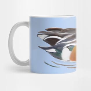 Northern Shoveler Duck Digital Illustration Mug